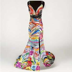 Vintage Entice 6 Beaded Prom Homecoming Gown Mermaid Fairycore Whimsical Y2K